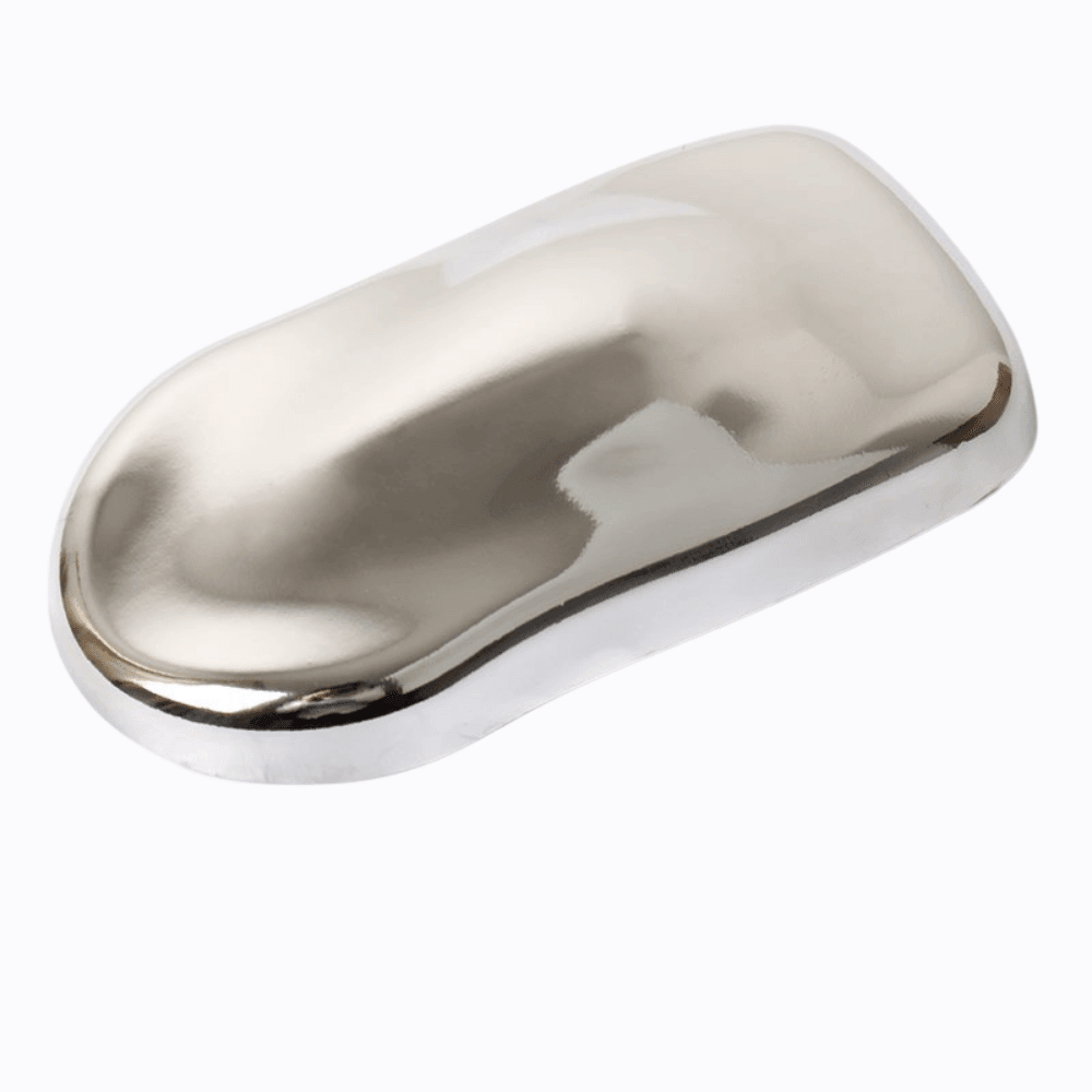 Professional chrome vinyl wrap installation showing mirror finish