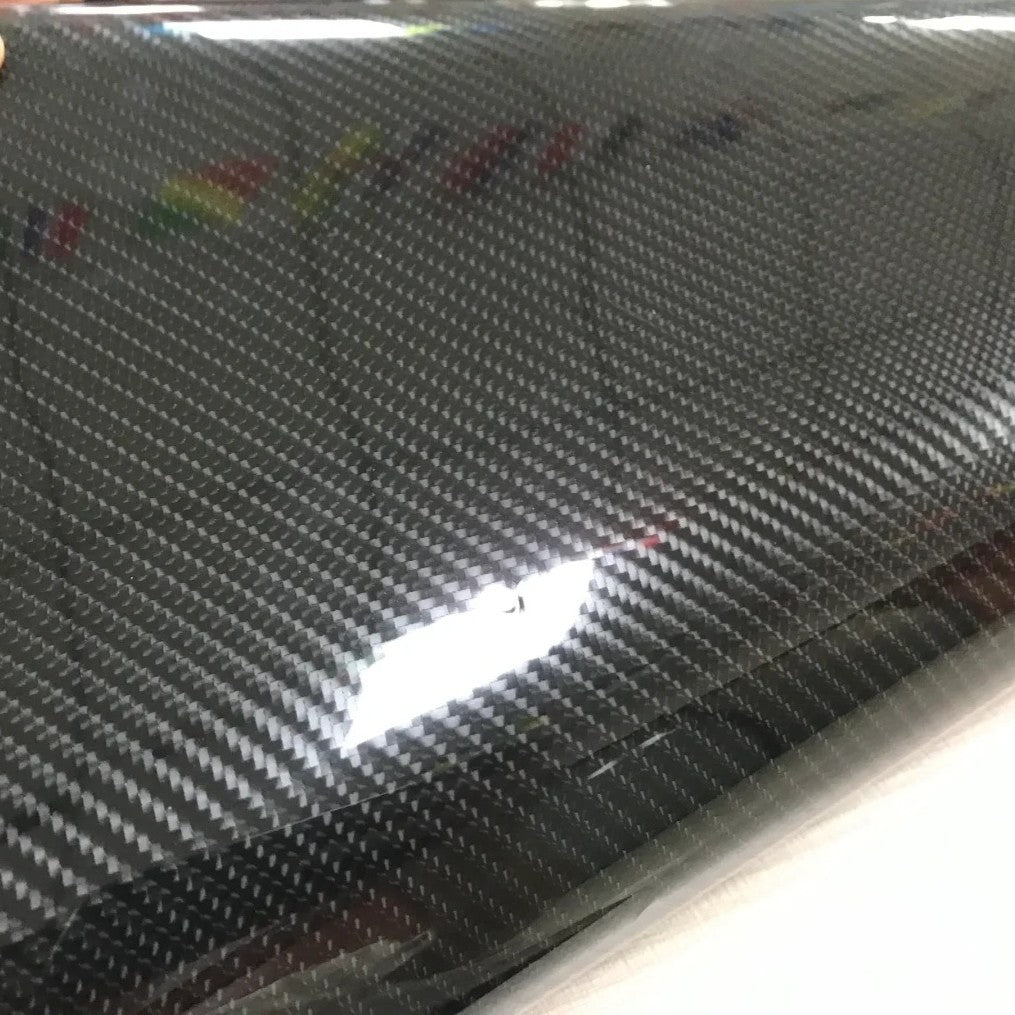 7.5mil Carbon Fiber Gray Glossy Paint Protection Film