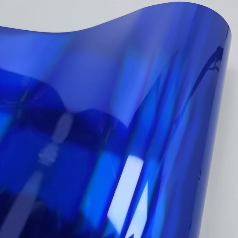 Holographic Blue Chrome Vinyl Film