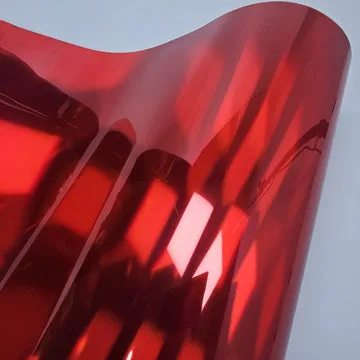Holographic Chrome Red material sample