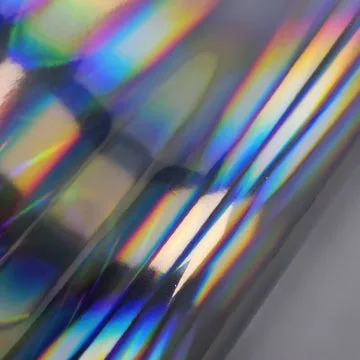 Holographic Chrome Silver material sample